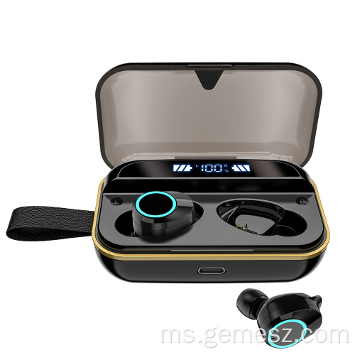 TWS Headset Tanpa Wayar Kalis Air Dengan Sambungan Earbud